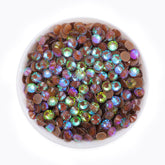 Mocha Shimmer Coffee Glass Flat Back Rhinestones WholesaleRhinestone